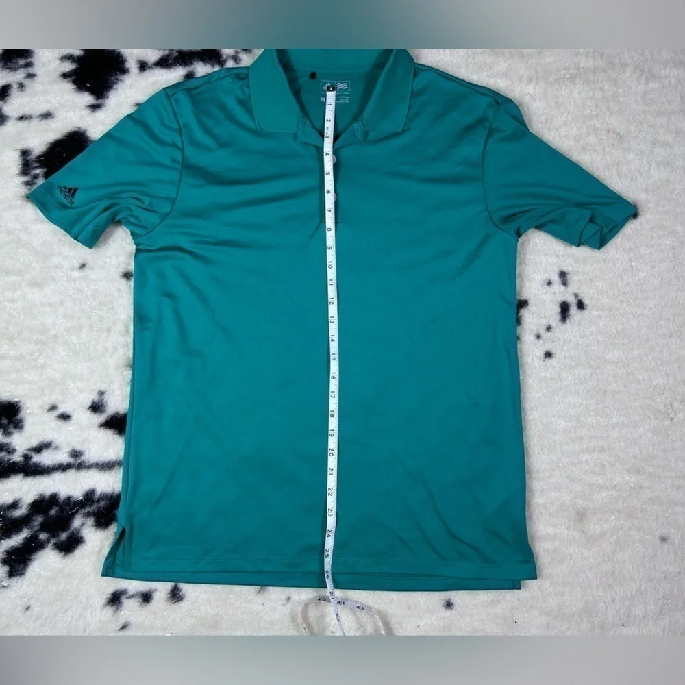 Adidas Men's Teal Short Sleeve Golf Polo Shirt Size Medium